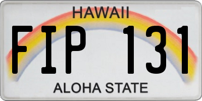 HI license plate FIP131