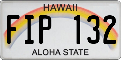 HI license plate FIP132