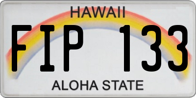 HI license plate FIP133