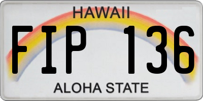 HI license plate FIP136
