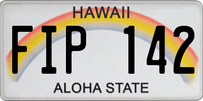 HI license plate FIP142