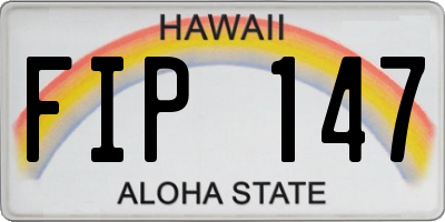 HI license plate FIP147