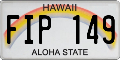 HI license plate FIP149