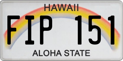 HI license plate FIP151