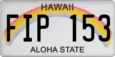 HI license plate FIP153
