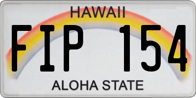 HI license plate FIP154