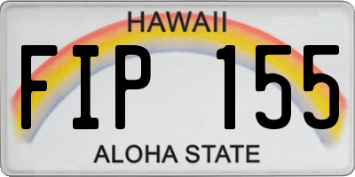 HI license plate FIP155