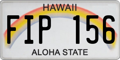 HI license plate FIP156
