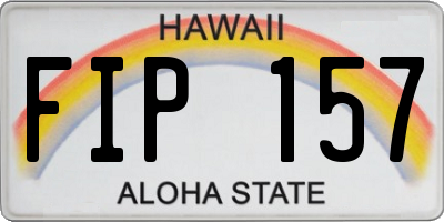 HI license plate FIP157