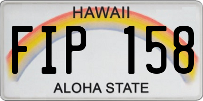 HI license plate FIP158