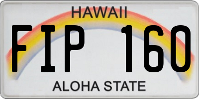 HI license plate FIP160