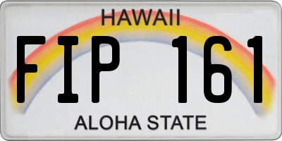 HI license plate FIP161