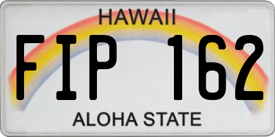HI license plate FIP162
