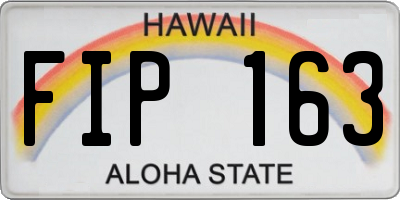 HI license plate FIP163