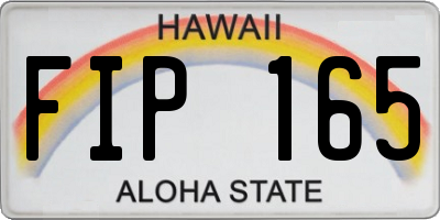 HI license plate FIP165