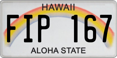HI license plate FIP167