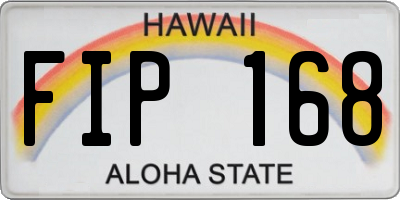 HI license plate FIP168