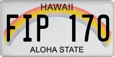 HI license plate FIP170
