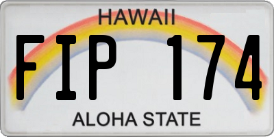 HI license plate FIP174