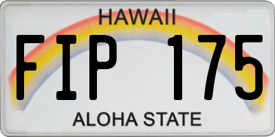 HI license plate FIP175