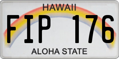 HI license plate FIP176