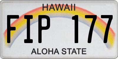 HI license plate FIP177