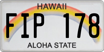 HI license plate FIP178