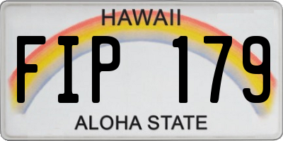 HI license plate FIP179