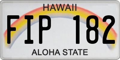 HI license plate FIP182