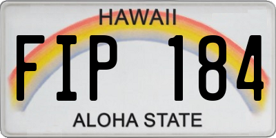 HI license plate FIP184