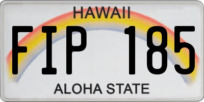 HI license plate FIP185