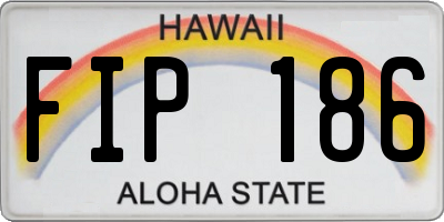 HI license plate FIP186