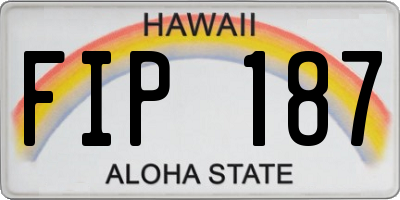 HI license plate FIP187