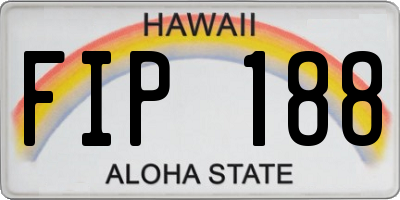HI license plate FIP188
