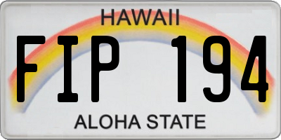 HI license plate FIP194