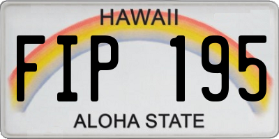 HI license plate FIP195