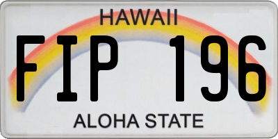 HI license plate FIP196