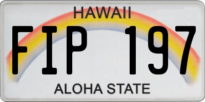 HI license plate FIP197