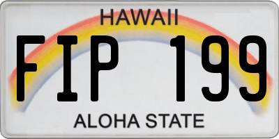 HI license plate FIP199