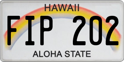 HI license plate FIP202