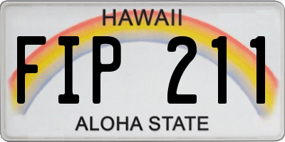 HI license plate FIP211