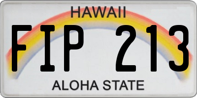 HI license plate FIP213