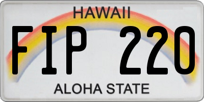 HI license plate FIP220
