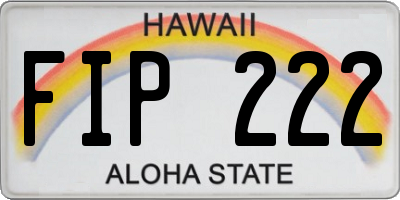 HI license plate FIP222