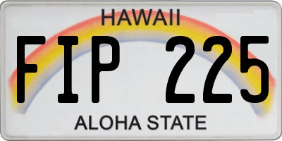 HI license plate FIP225
