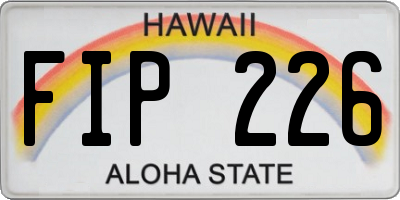 HI license plate FIP226