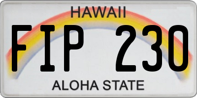HI license plate FIP230