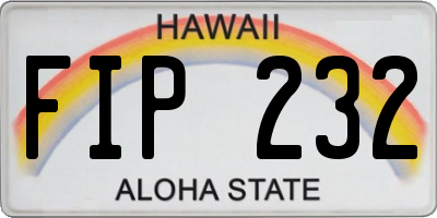 HI license plate FIP232