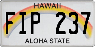 HI license plate FIP237