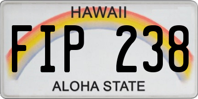 HI license plate FIP238